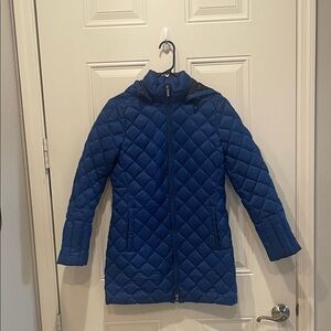 Lands' End Navy Quilted Puffer Coat